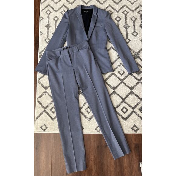 ANTONIO MELANIE Women's Blue Blazer Jacket Straight Leg Pant Suit - Picture 7 of 16